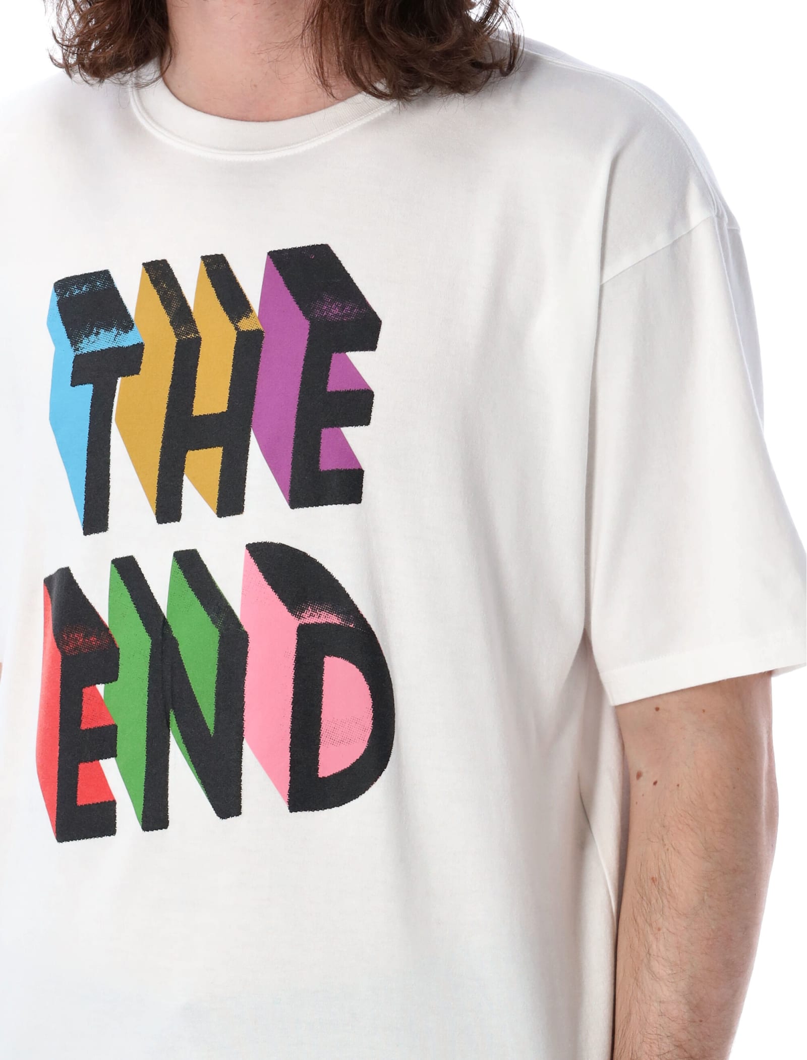 Shop Undercover The End T-shirt In White
