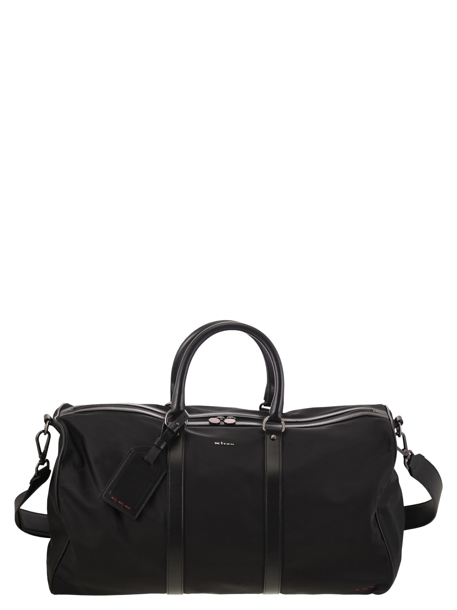 Duffel Bag With Leather Inserts