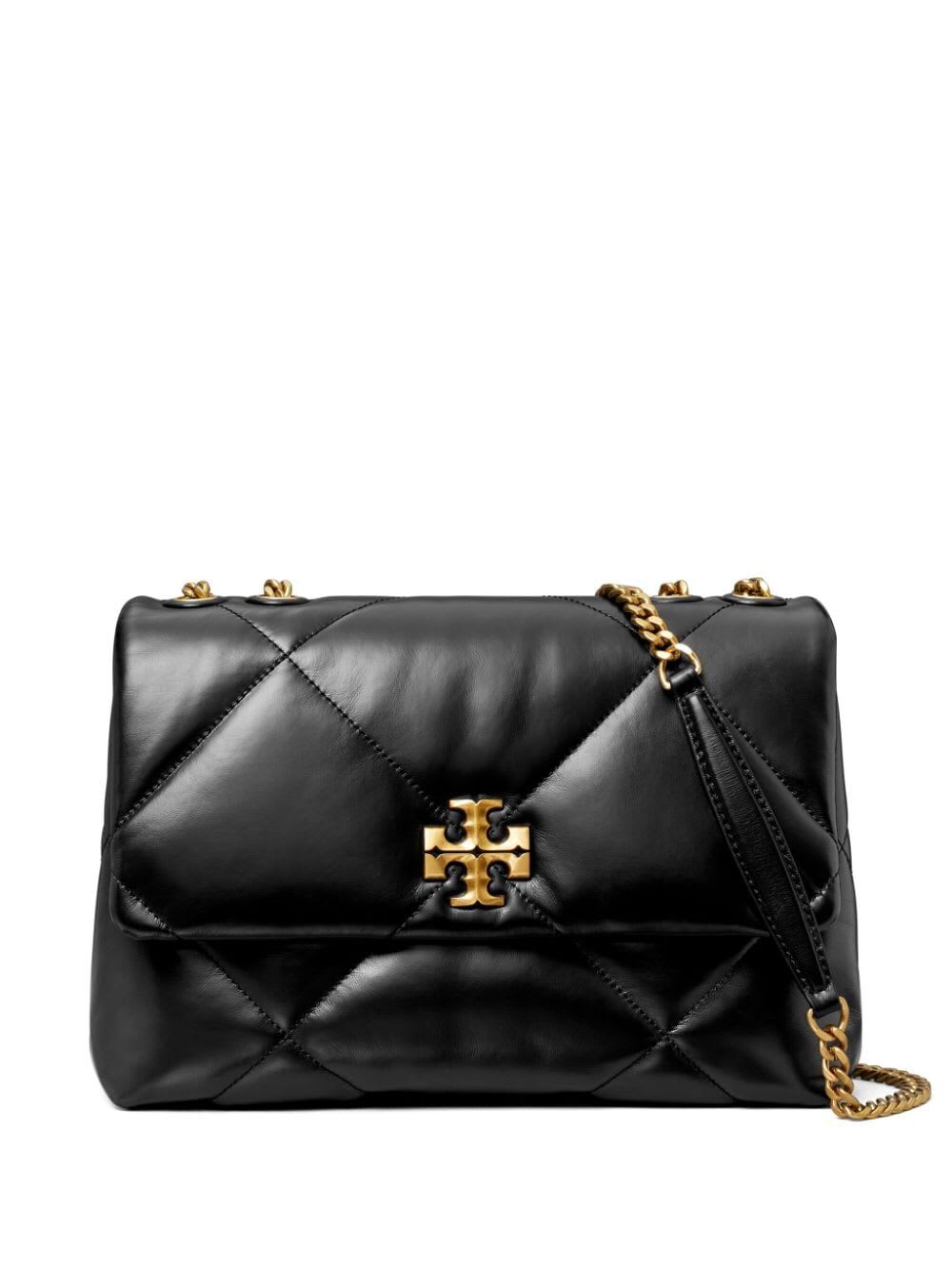 Shop Tory Burch Kira Diamond Quilt Convertible Shoulder Bag In Black