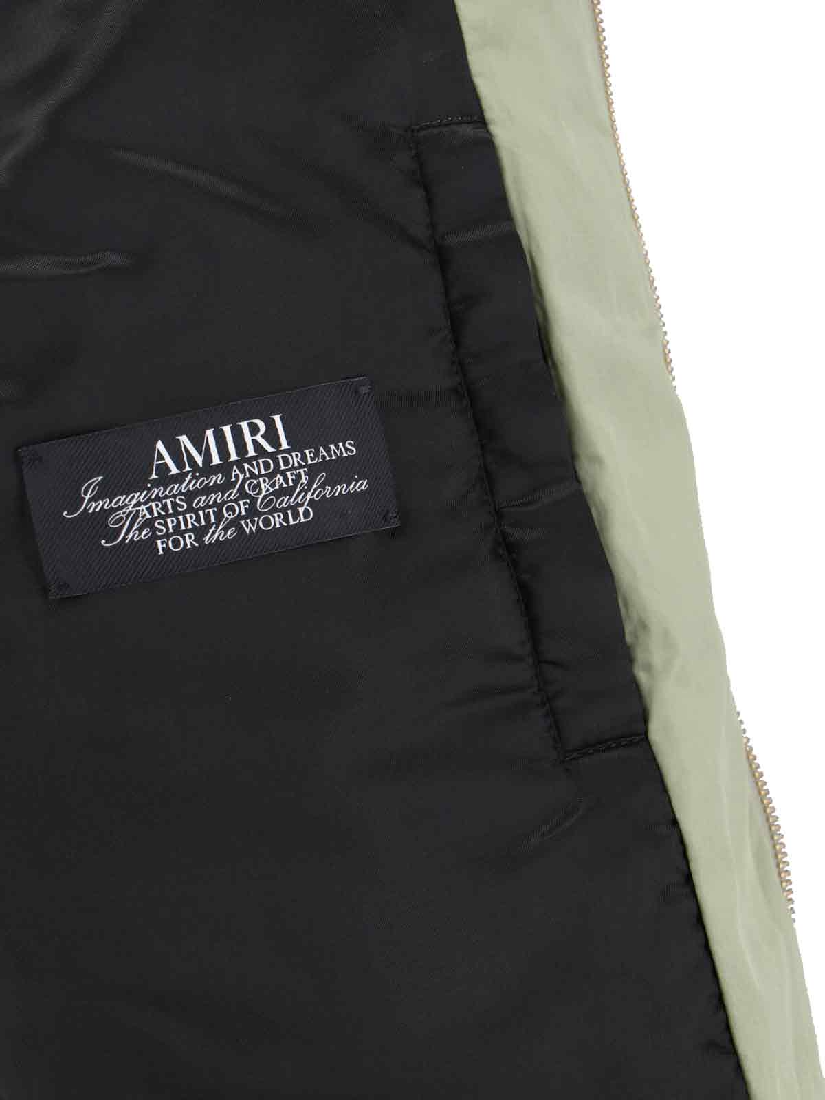 Amiri Embroidered Casual Jacket With Colorful Patches In Green