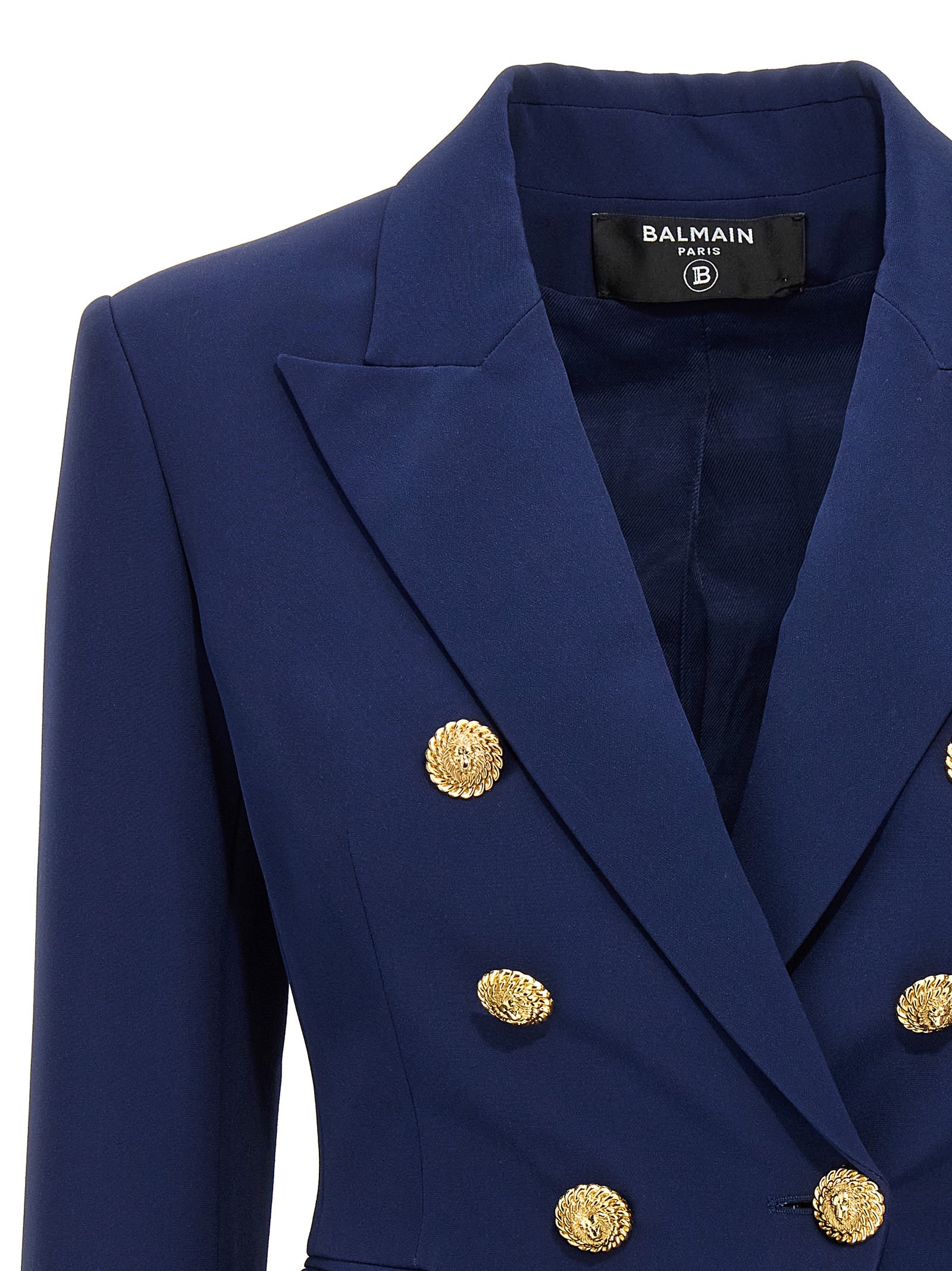 Balmain Classic Double-breasted Blazer In Blue