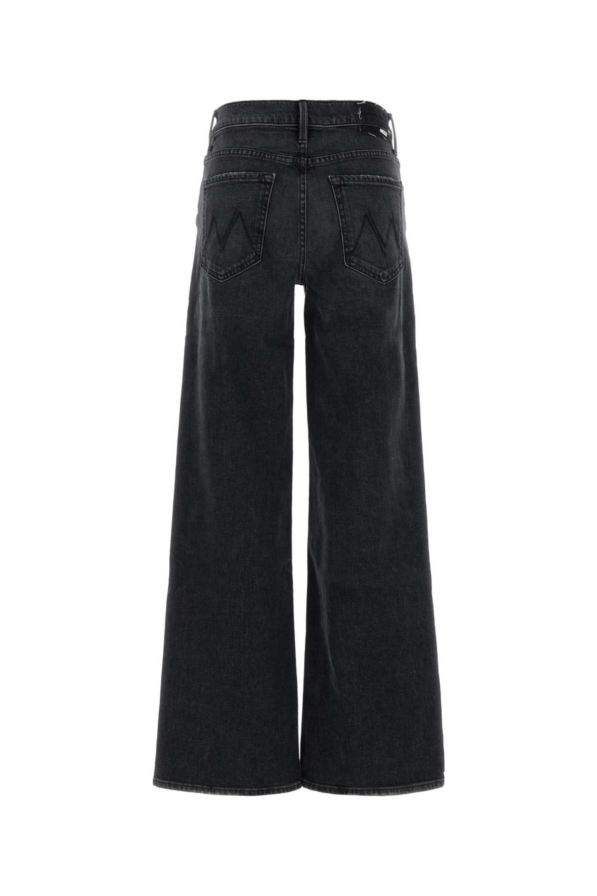 Mother Smoothie Sneak Denim Pants In Black