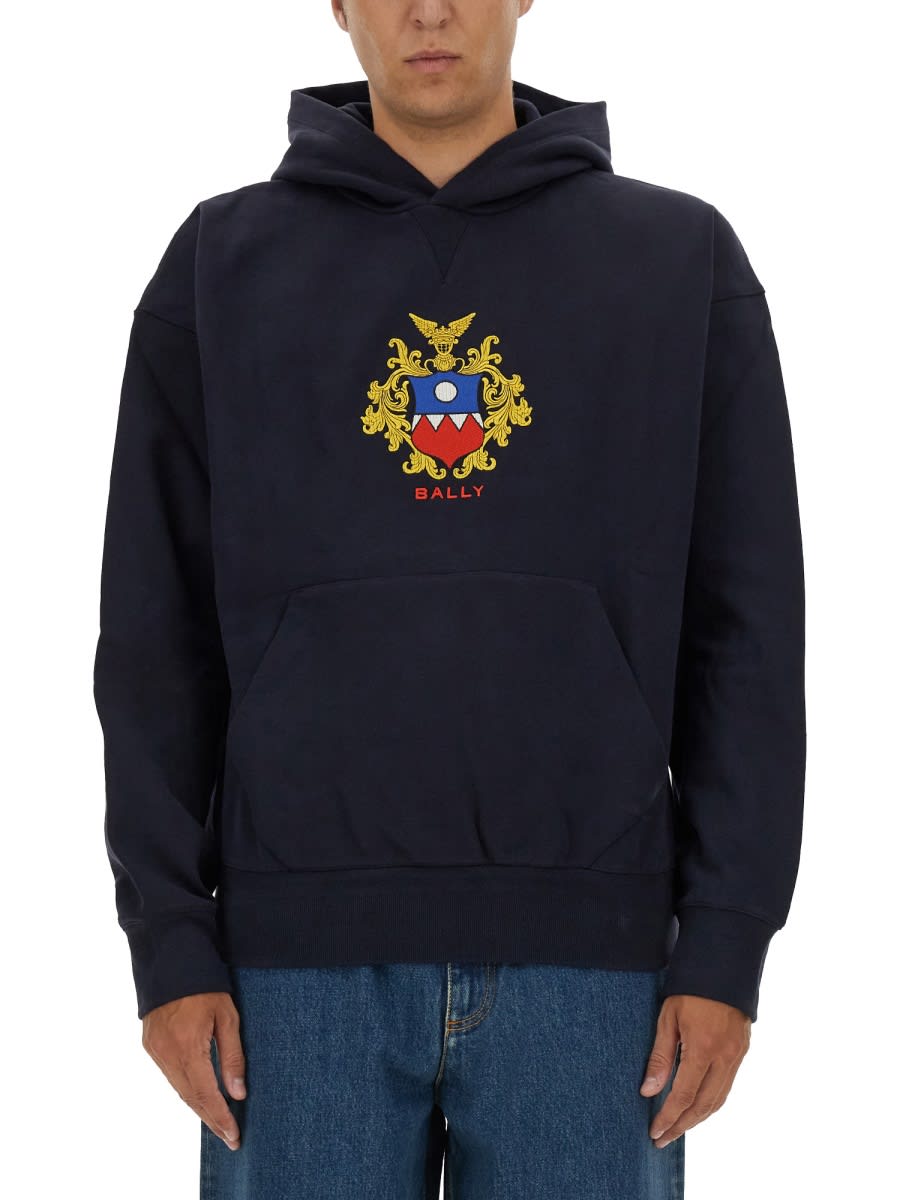 Shop Bally Hoodie In Blue