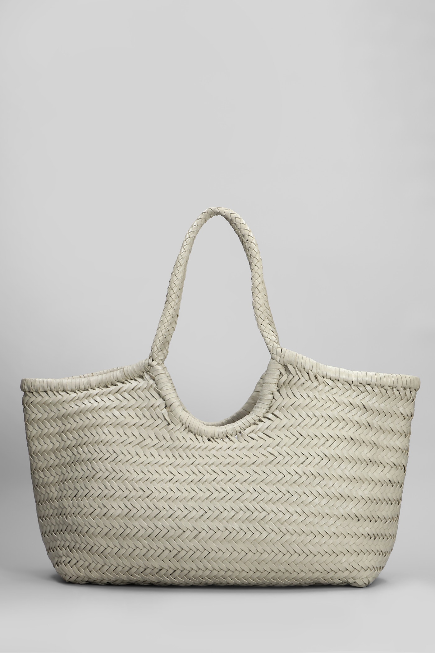 Nantucket Basket Big Tote In Beige Leather