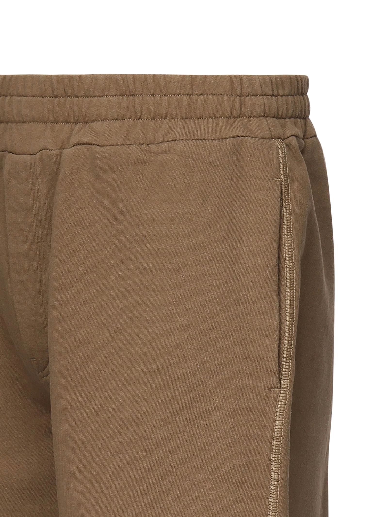Dolce & Gabbana Cotton Jogging Shorts Elastic Waistband In Brown