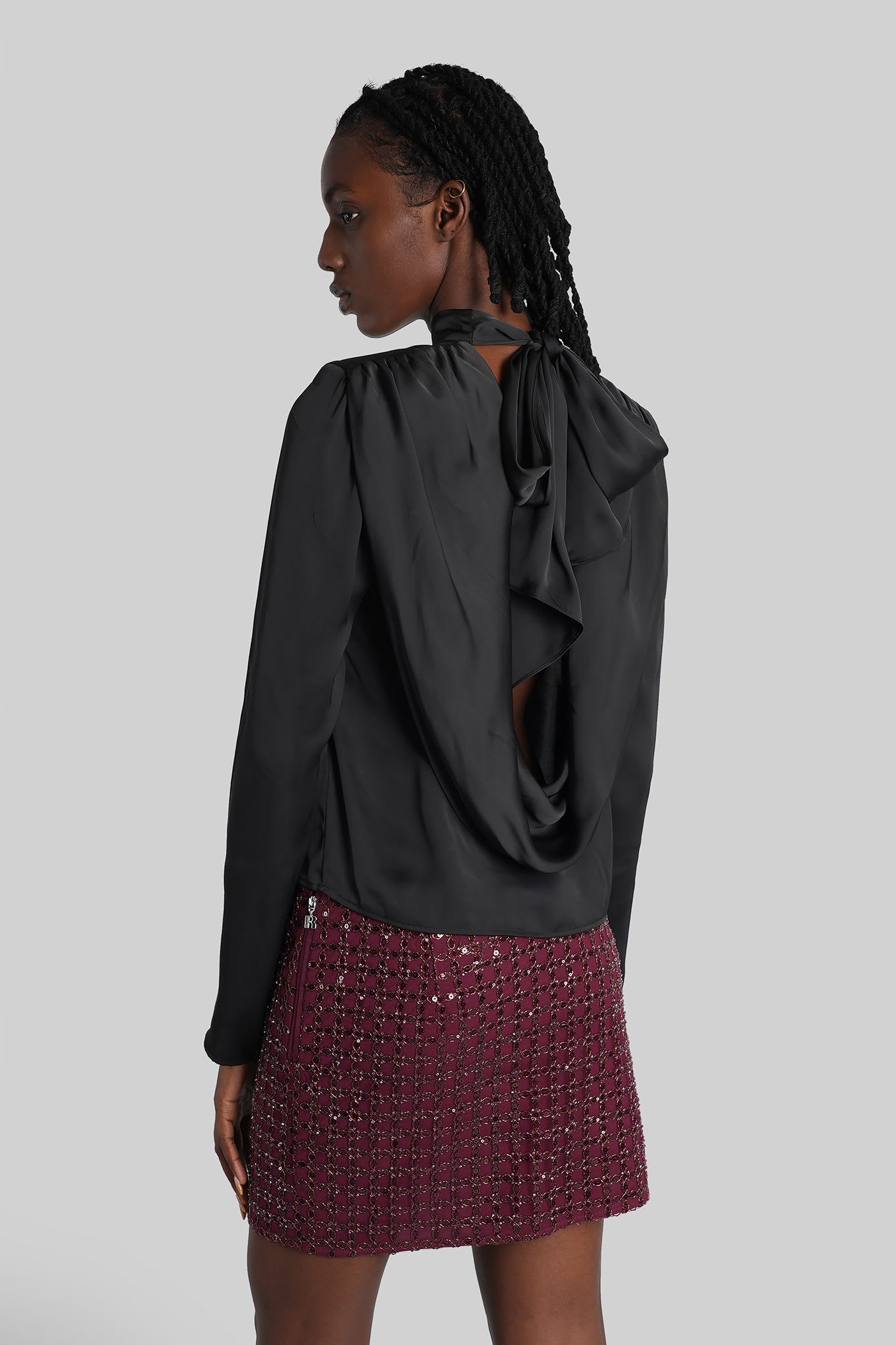 Rotate Birger Christensen Topwear In Black Polyester In Black