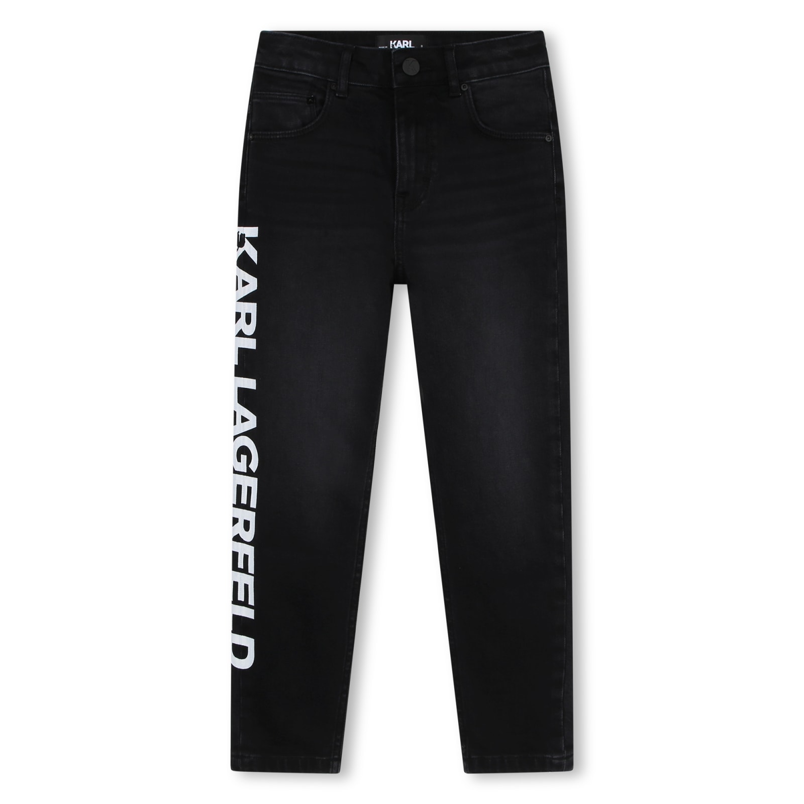 KARL LAGERFELD TAPERED JEANS WITH PRINT