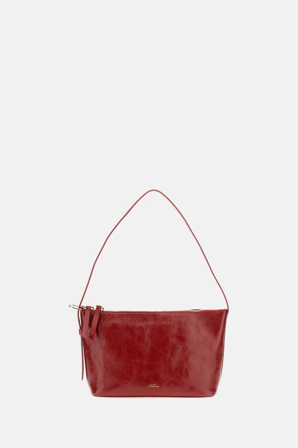 Apc A.p.c. Zippered Shoulder Bag With Top Handle In Red