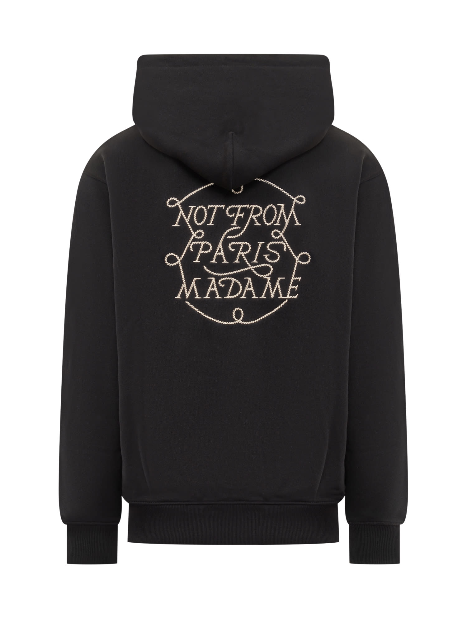 Drôle De Monsieur Slogan Hoodie In Black