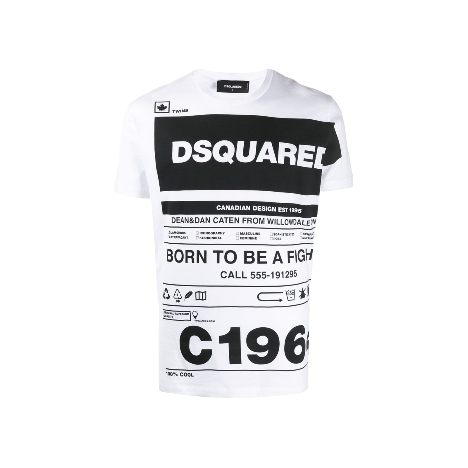 Shop Dsquared2 Cotton Logo T-shirt In White