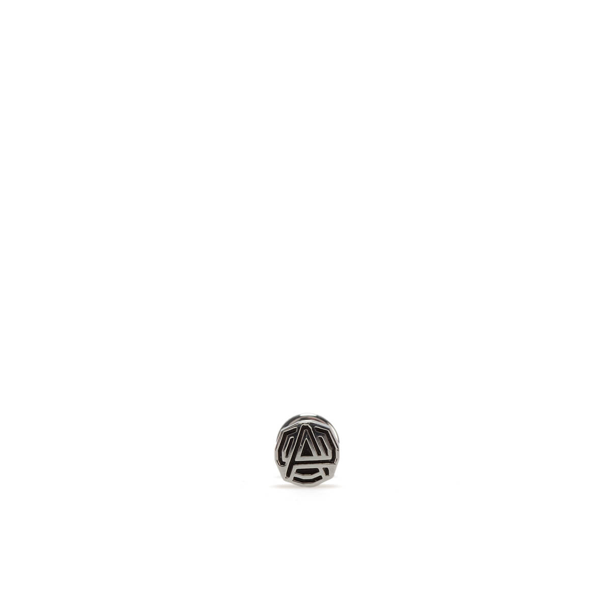 Shop Ambush Emblem Stud Earring In Silver