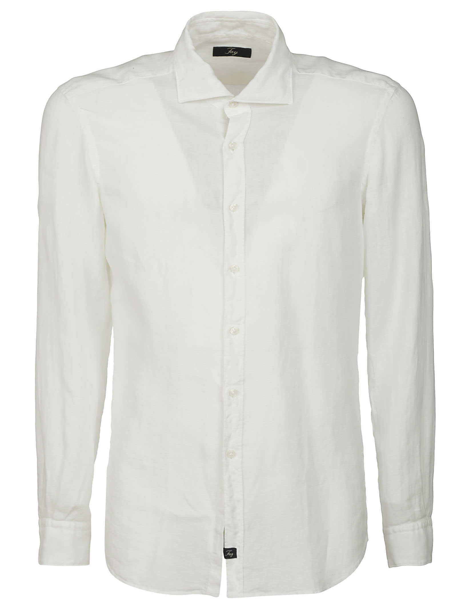 Fay Spread-collar Long-sleeve Shirt In White | ModeSens
