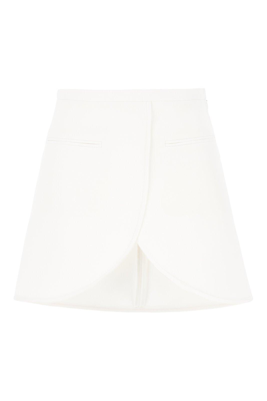 Shop Courrèges Ellipse Twill Mini Skirt In White