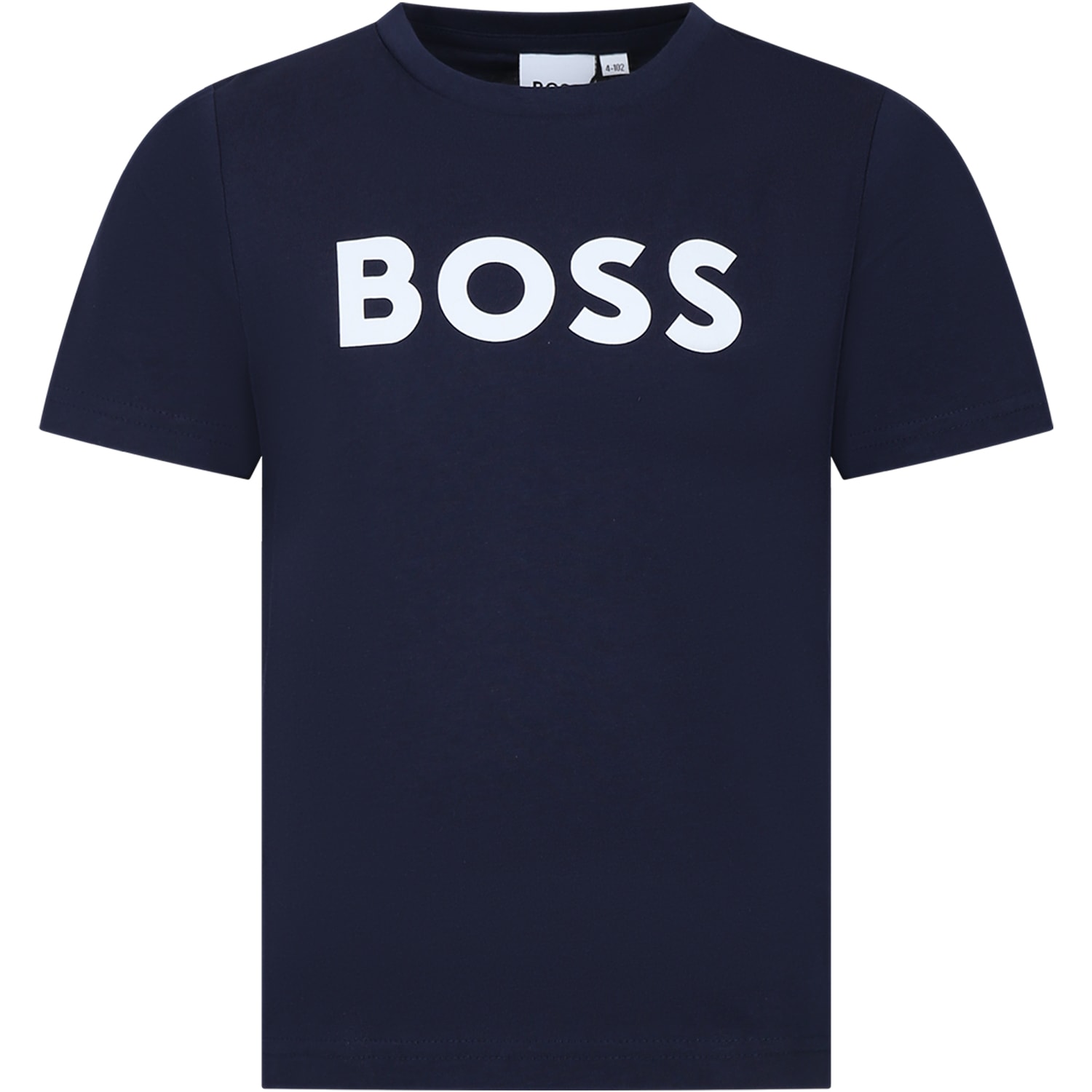 Hugo Boss Kids' Blue T-shirt For Boy With Logo