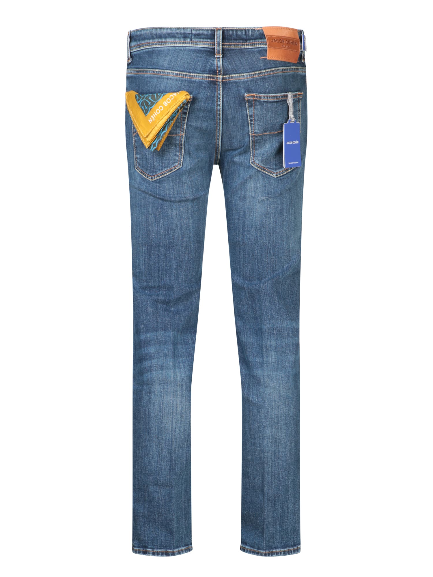 Shop Jacob Cohen Scott Ripped Blue Denim Jeans