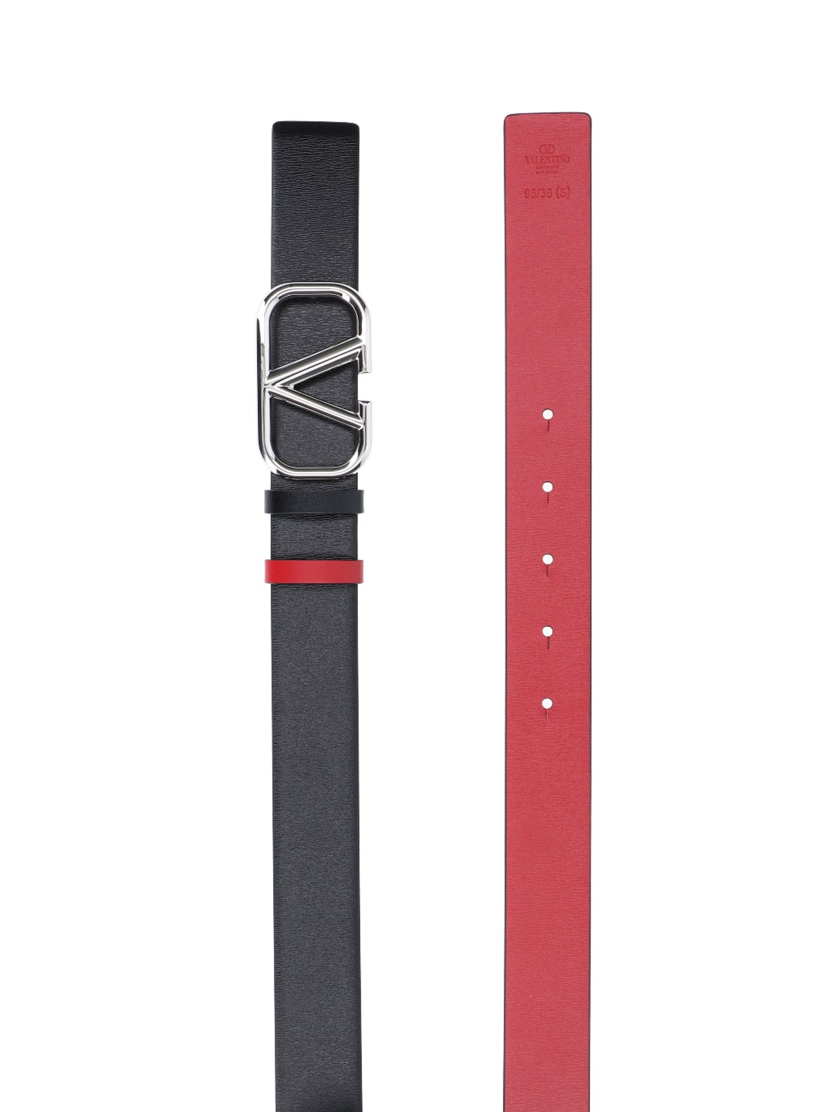 Shop Valentino Vlogo Signature Reversible Belt In Black