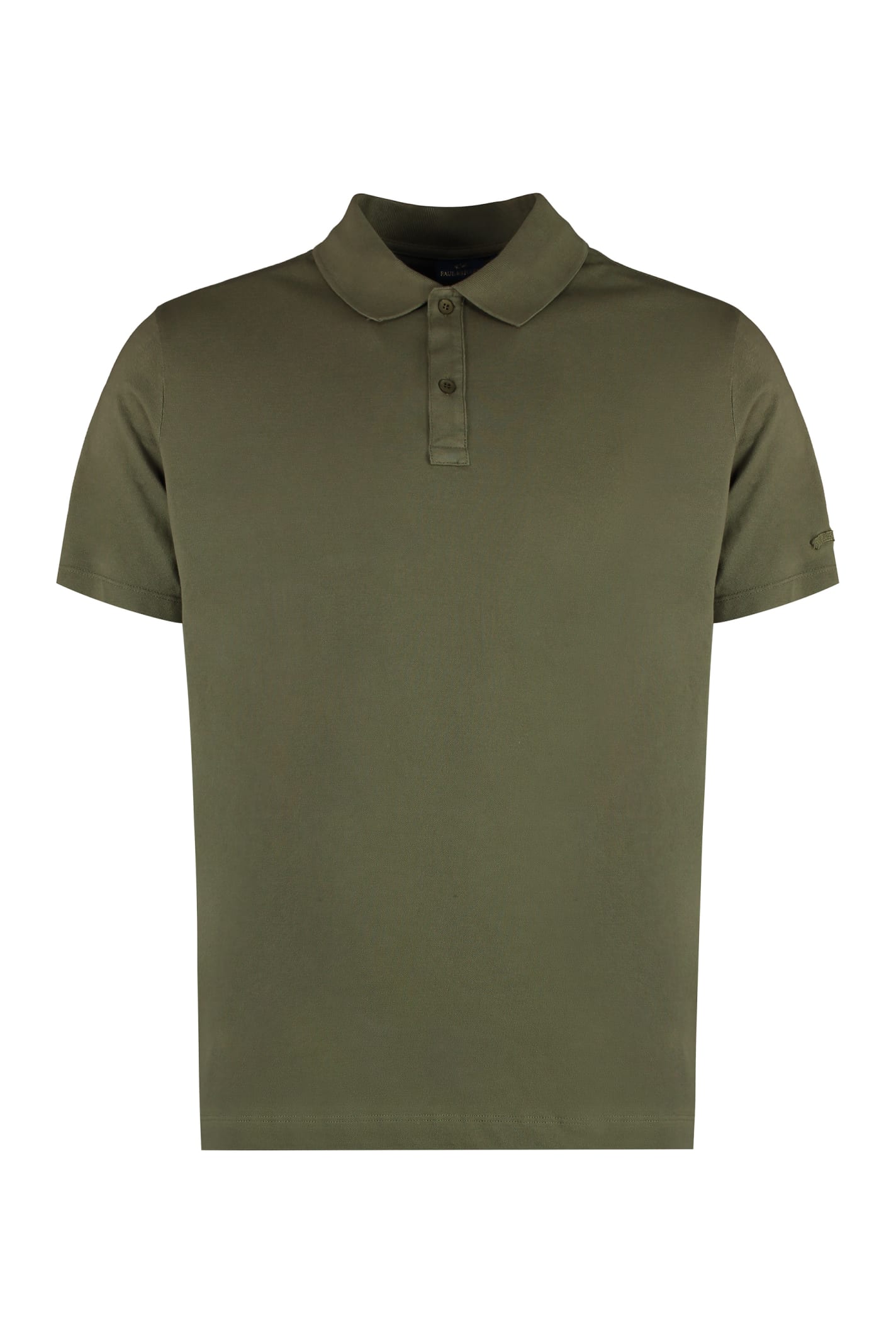 Paul&amp;shark Short Sleeve Cotton Polo Shirt In Green
