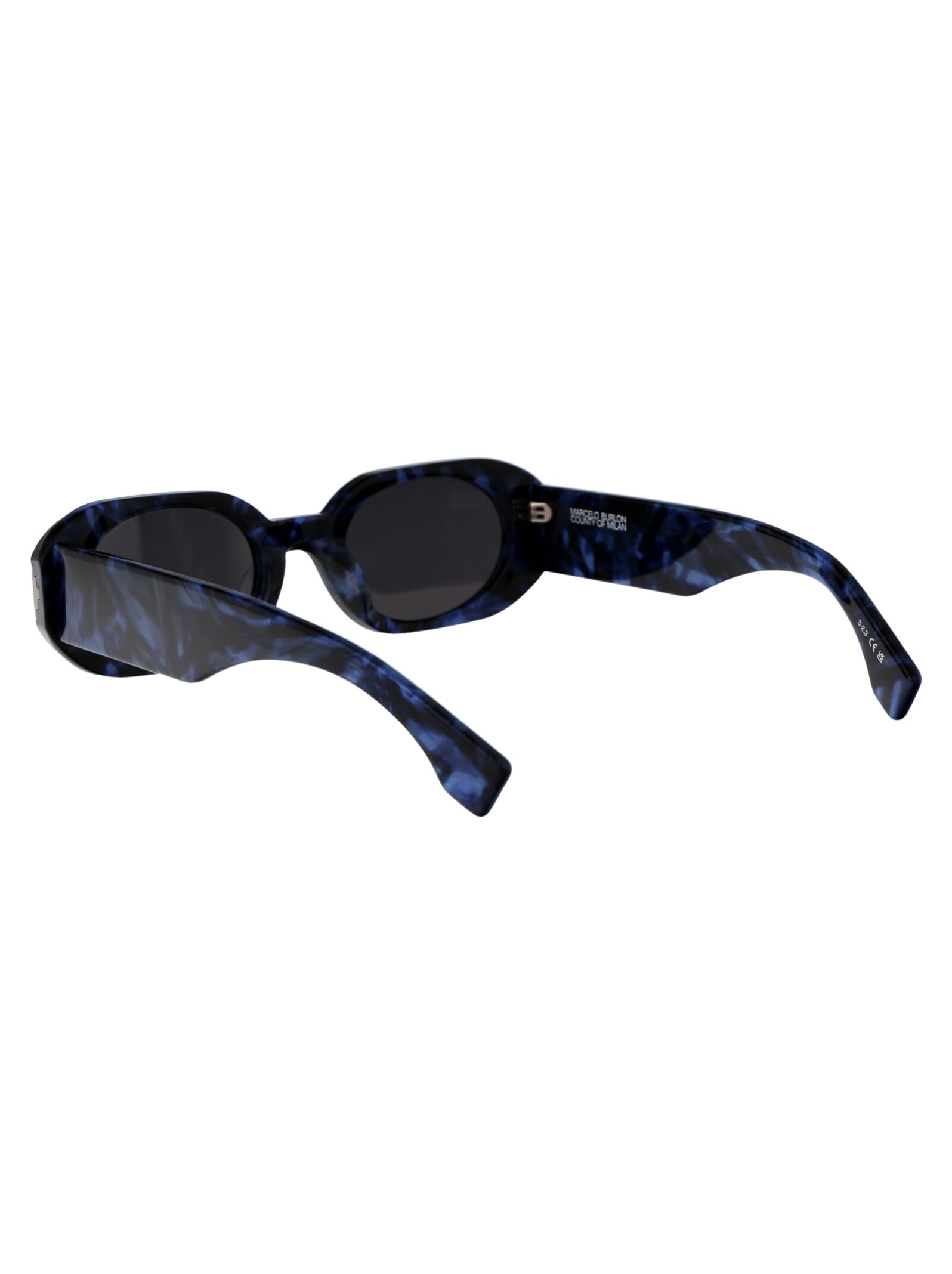 Shop Marcelo Burlon County Of Milan Nire Sunglasses In 4107 Havana Blue