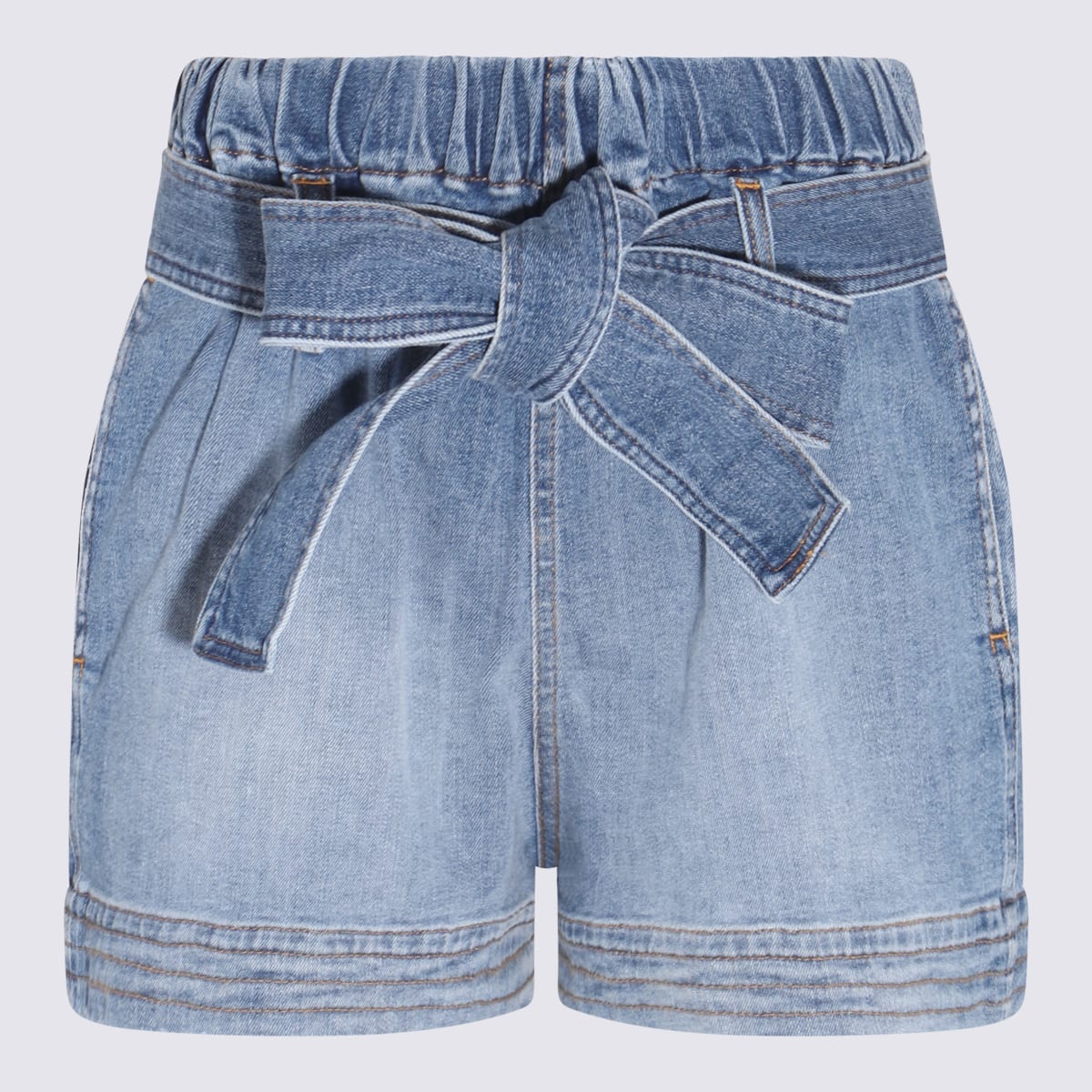 Shop Stella Mccartney Blue Denim Cotton Shorts