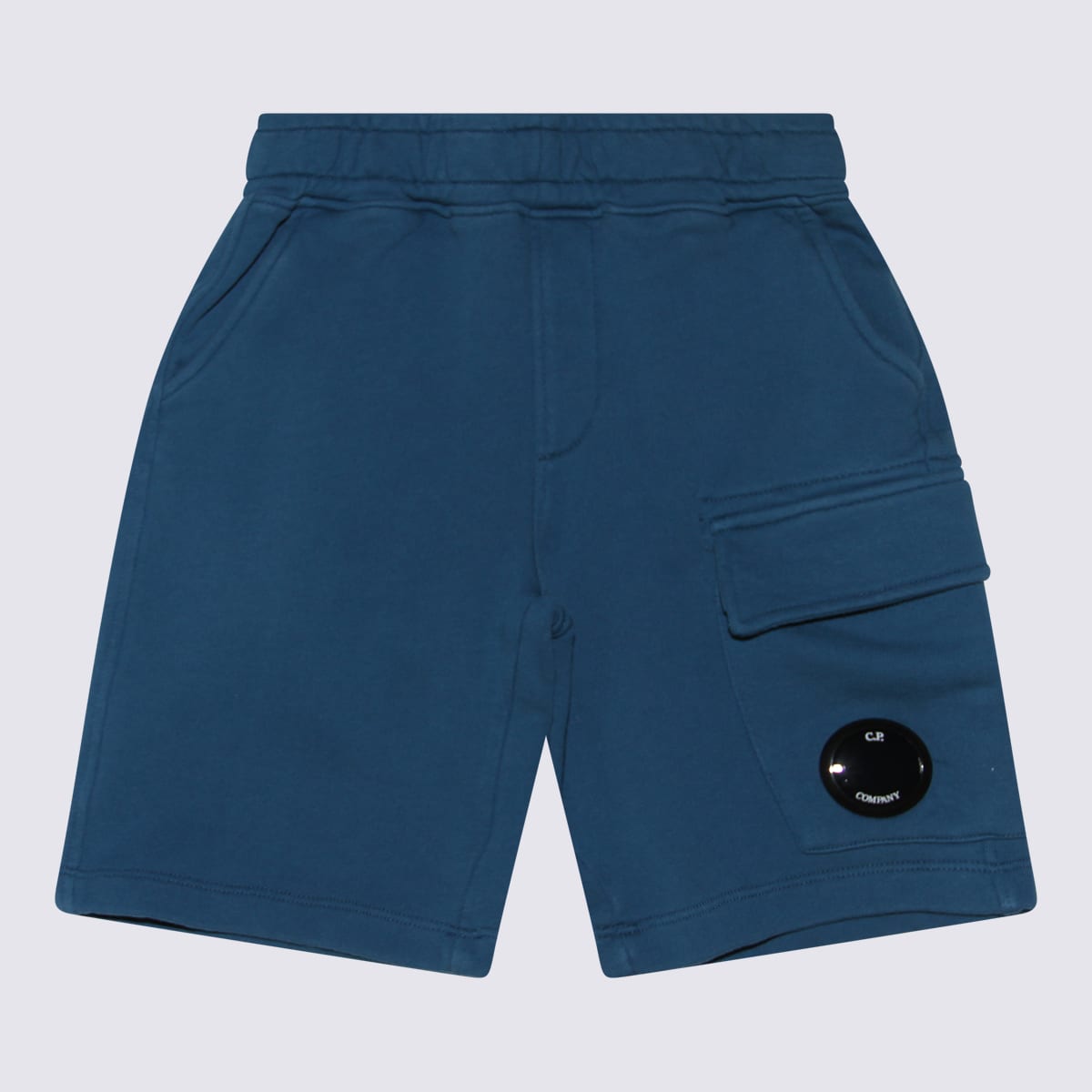 C.p. Company Kids' Ink Blue Cotton Bermuda Shorts