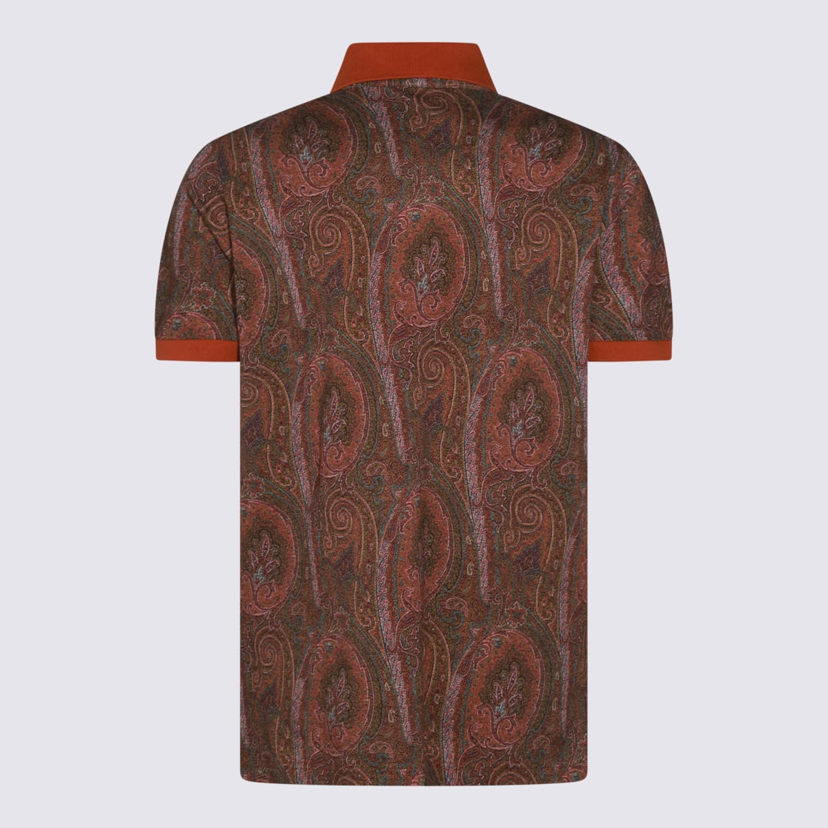 Etro Paisley Printed Short-sleeved Polo Shirt In Red