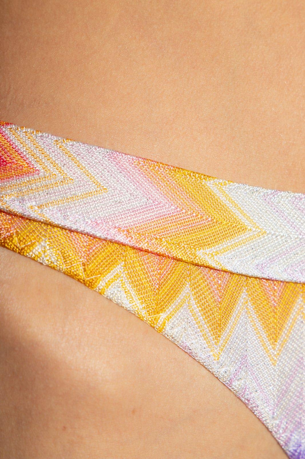 Shop Missoni Zigzag Printed Bikini Set In Multicolour