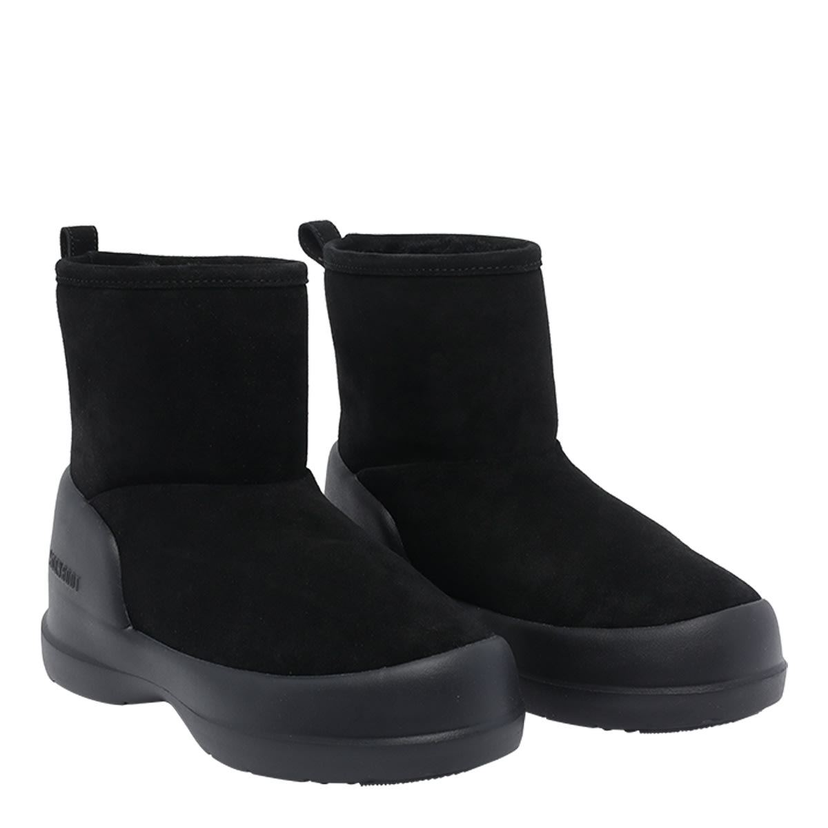 Moon Boot Mezzaluna Mid Suede Boots In Black