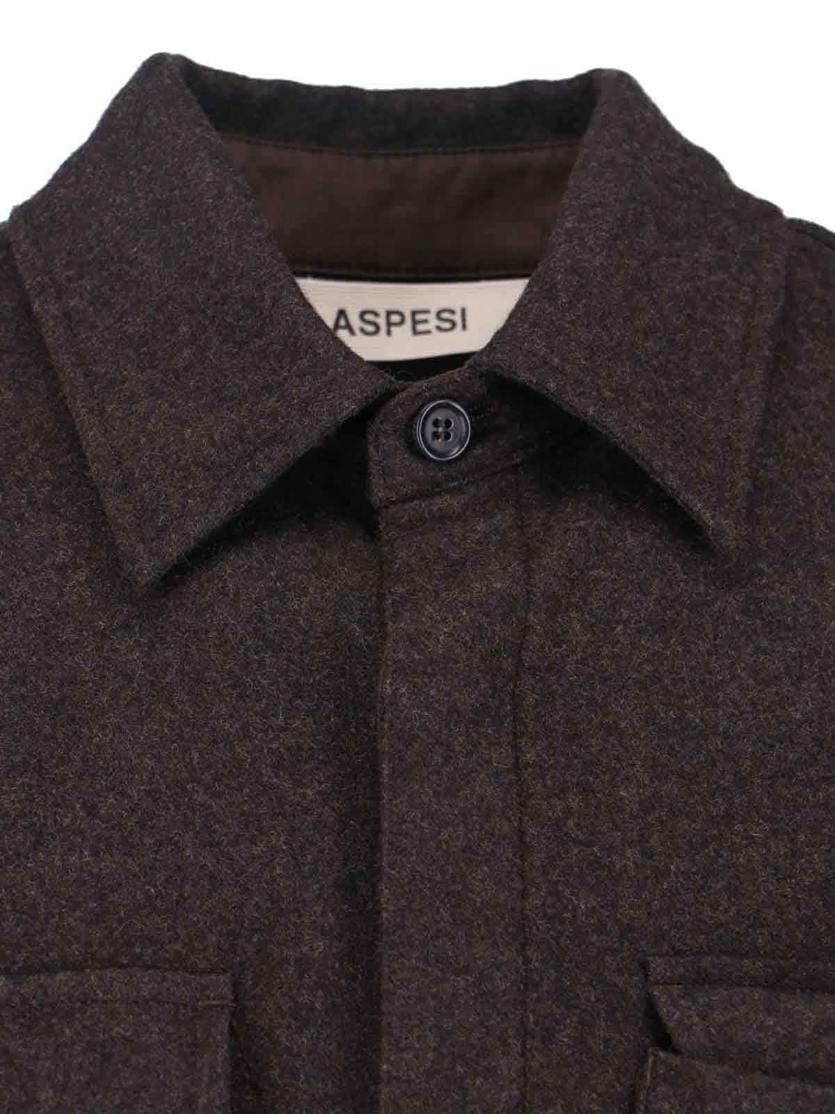 Aspesi Field Shirt Shirt In Brown