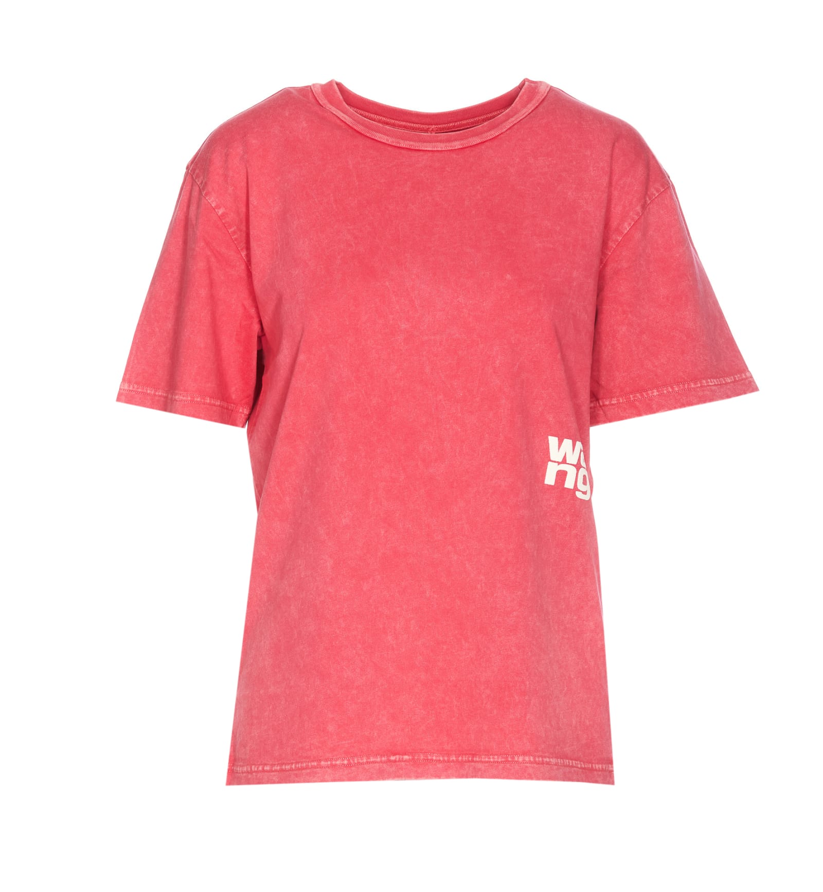 Shop Alexander Wang Logo Print T-shirt In Pink