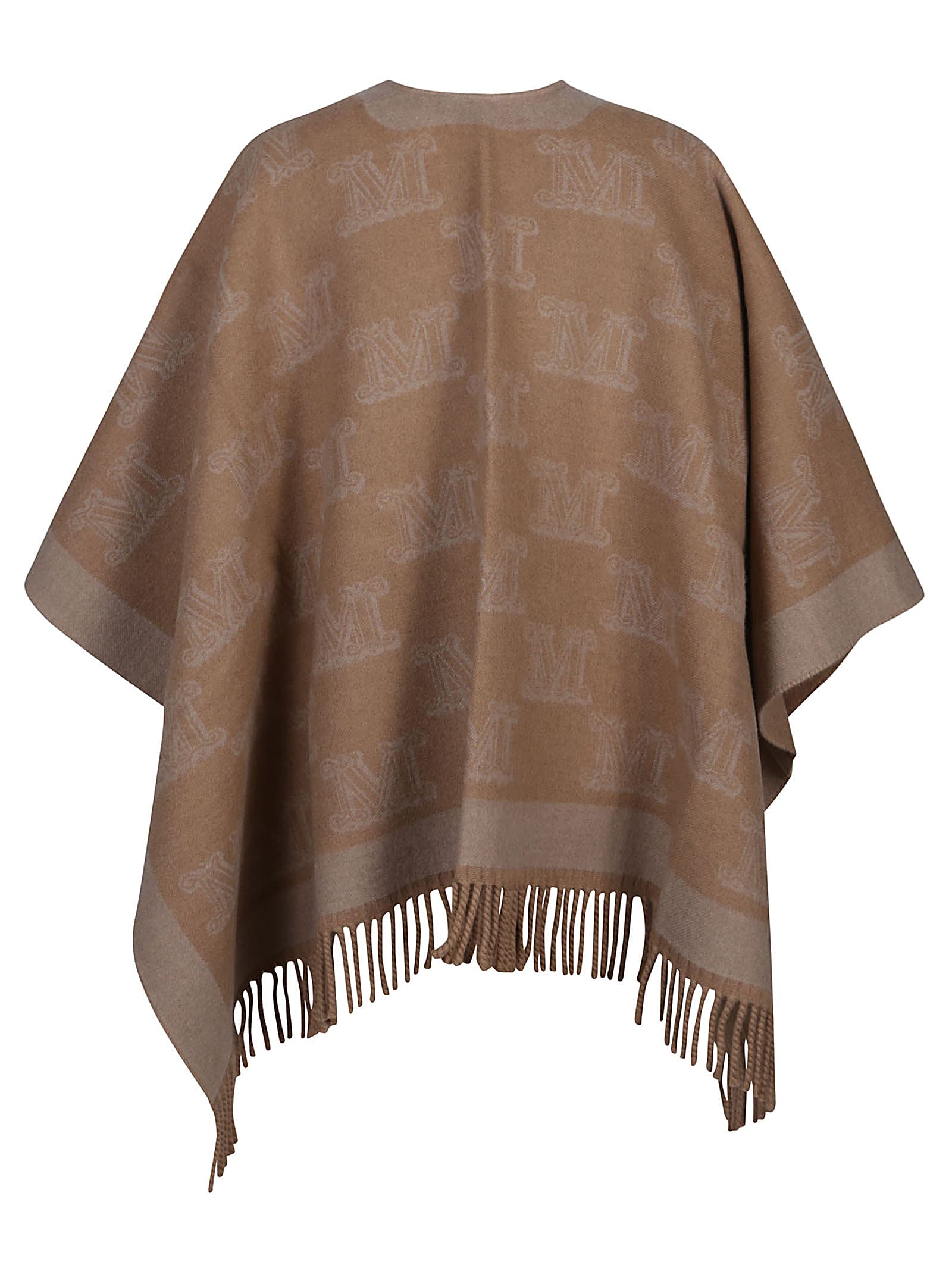 Shop Max Mara Frine Poncho In Cammello