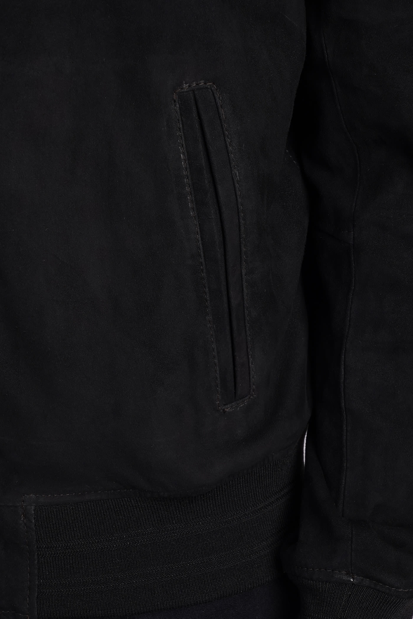 Shop Dfour Leather Jacket In Black Leather