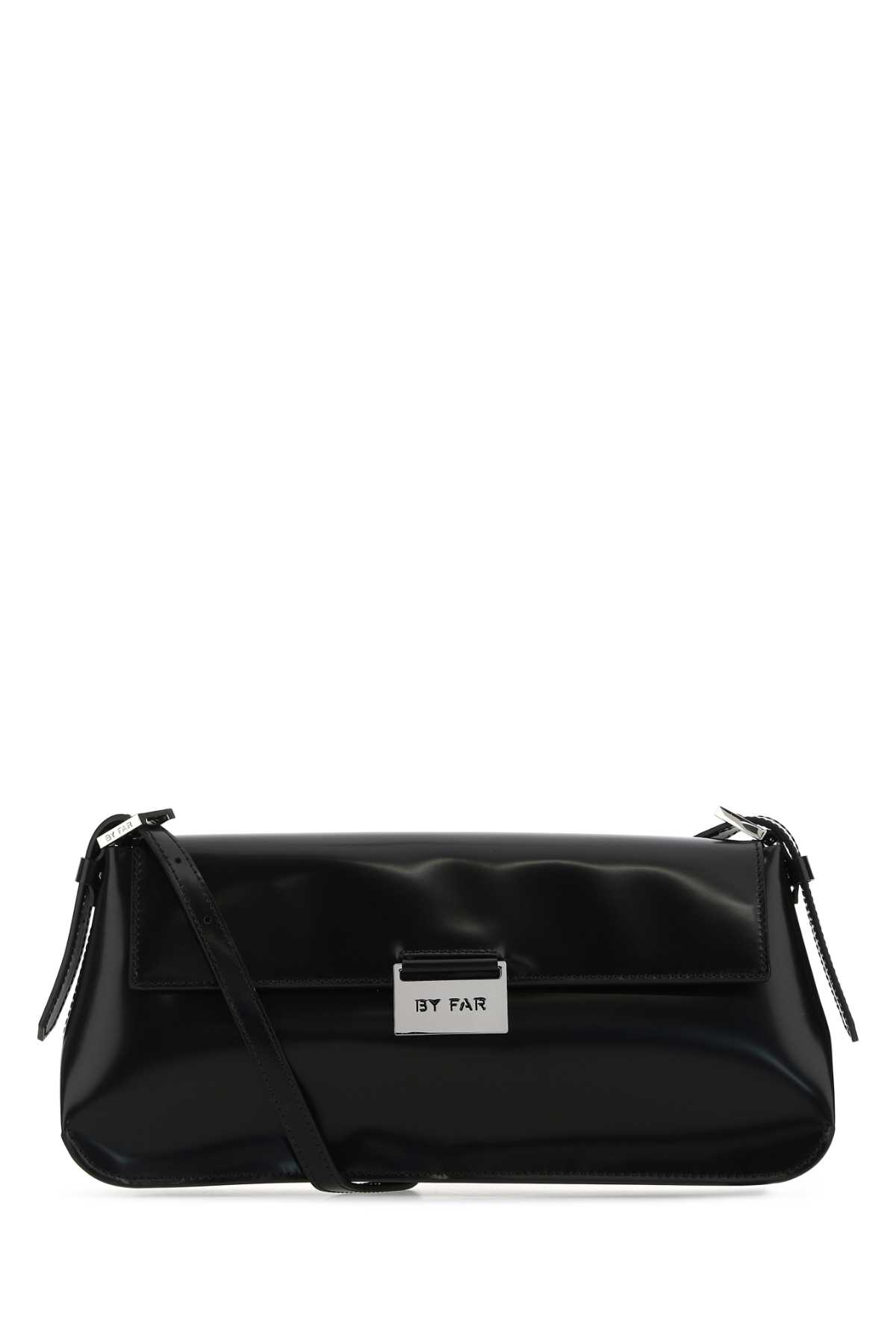 Black Leather Mathilda Shoulder Bag