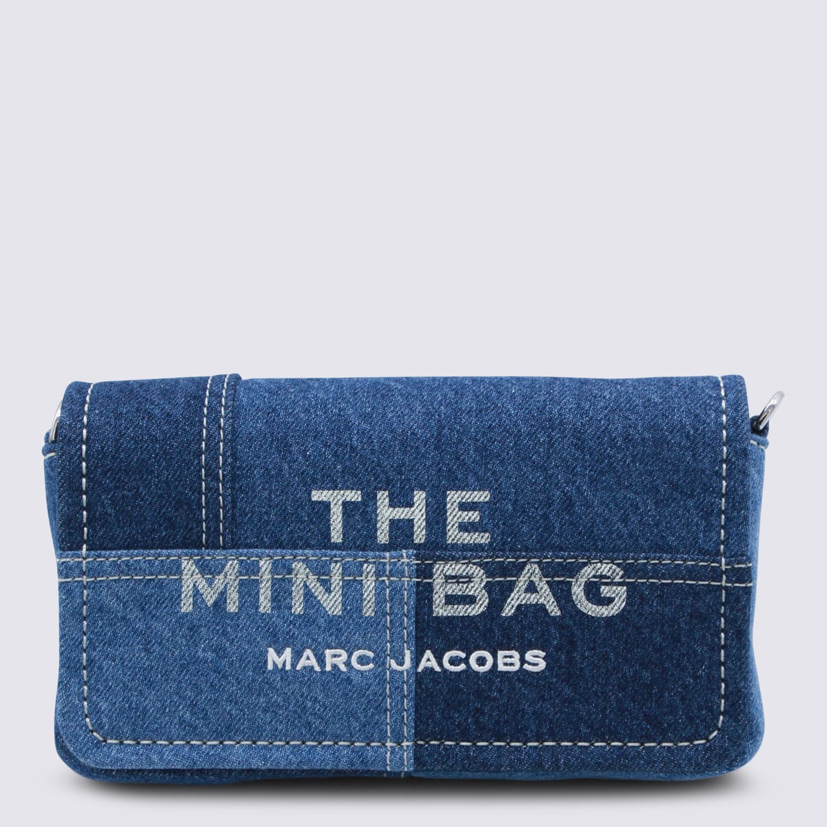 Marc Jacobs Denim Cotton The Mini Bag In Blue