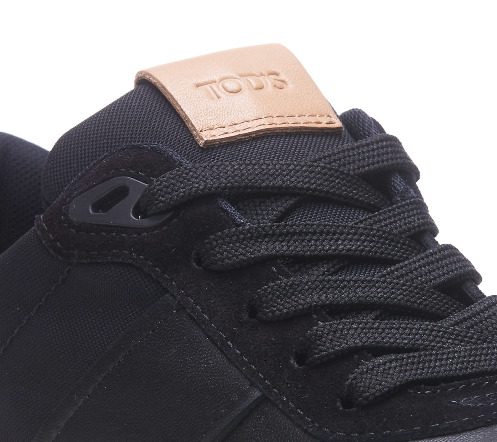 Tod's Tods Mens Black Luxury Leather And Mesh Low-top Trainers In Black