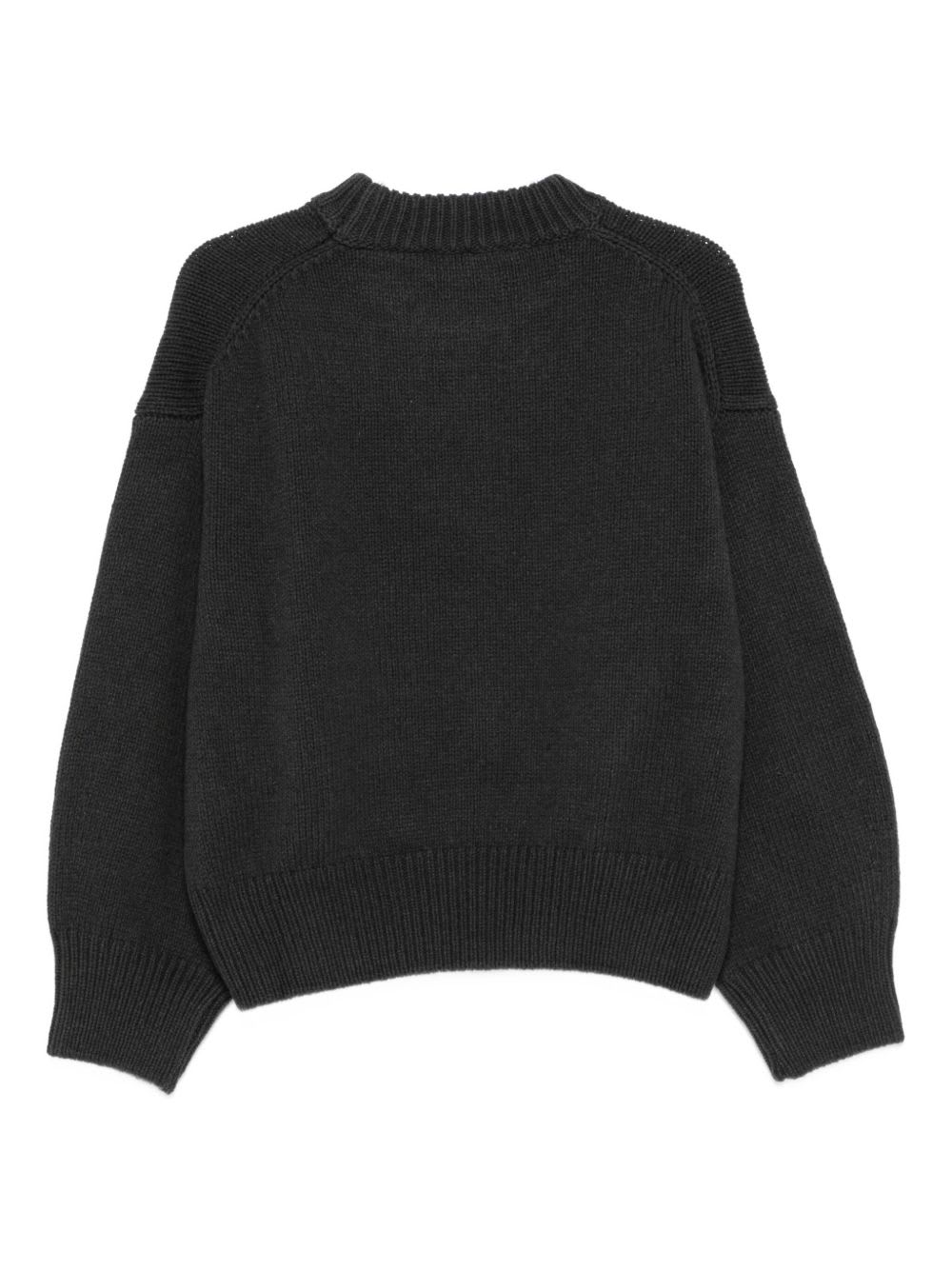 Alysi Wool Crewneck Jumper In Gray