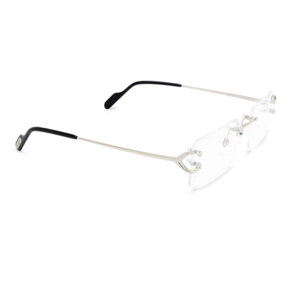 Shop Cartier Glasses In Silver