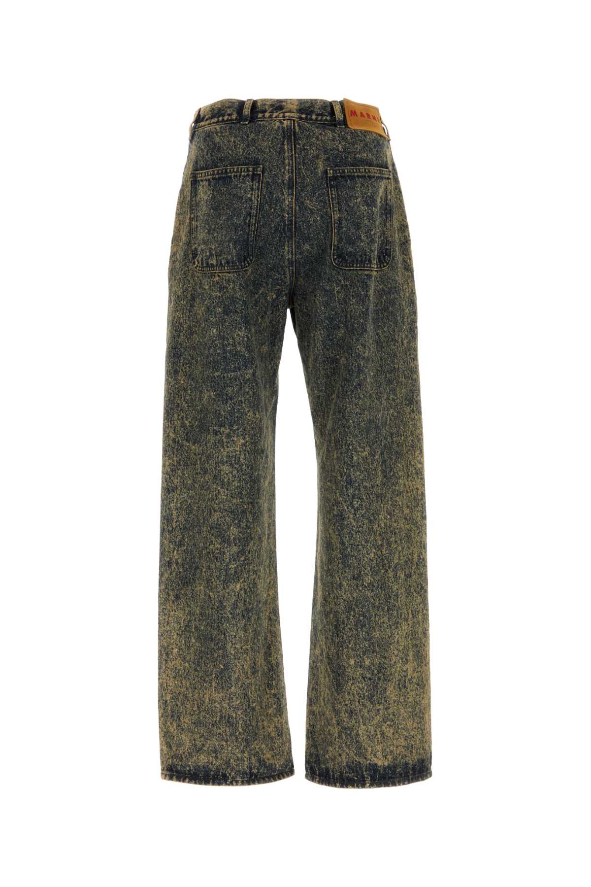 Shop Marni Denim Wide-leg Jeans In Nomad