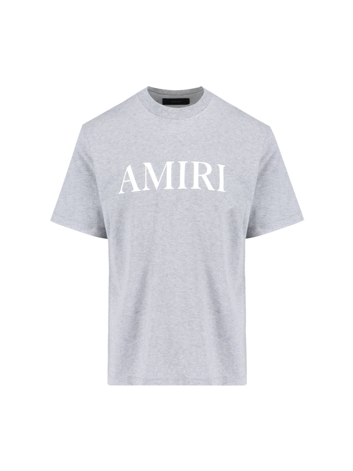 Shop Amiri Logo T-shirt In Gray