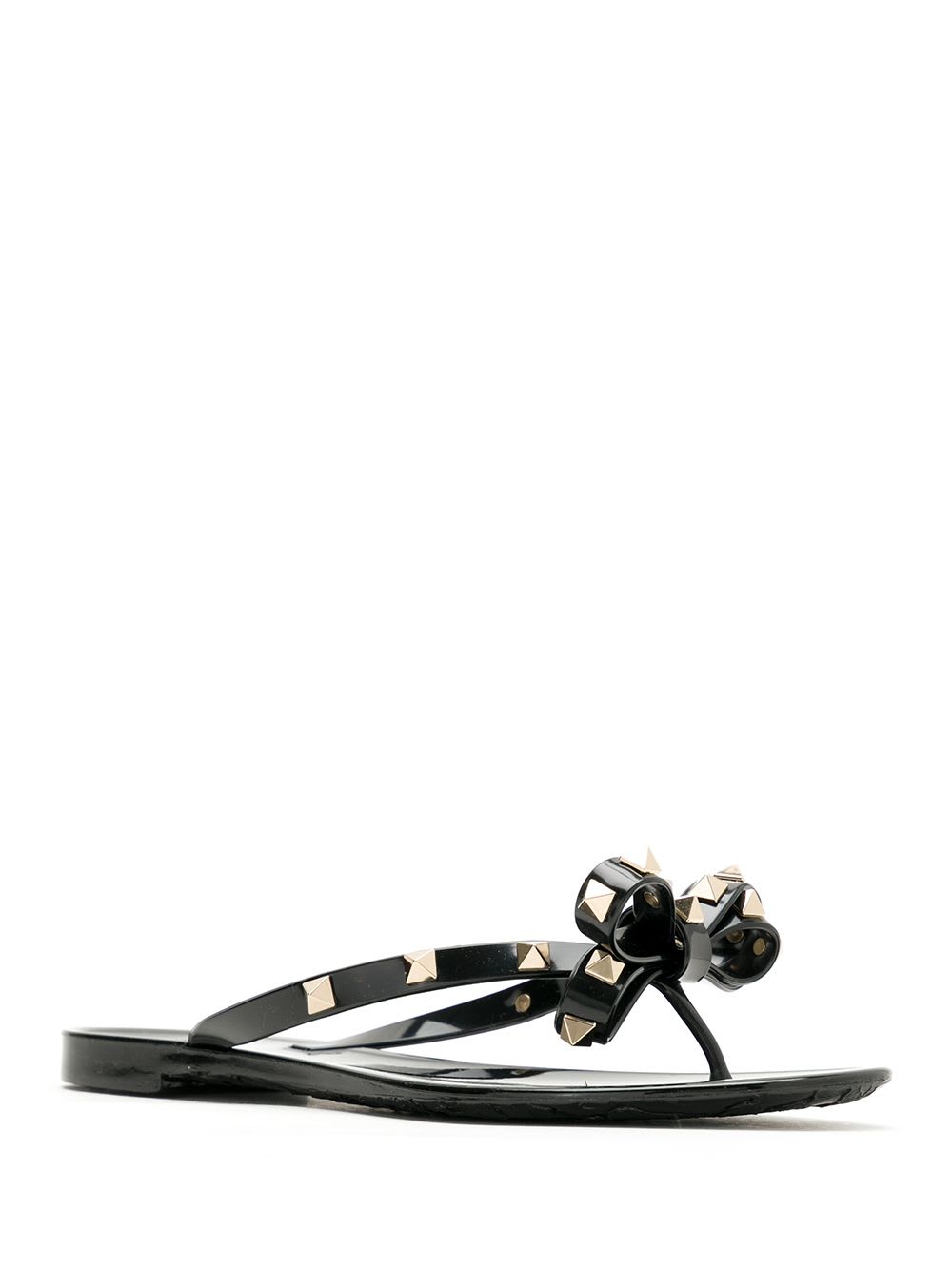Valentino Rockstud Rubber Flip Flop In Multi