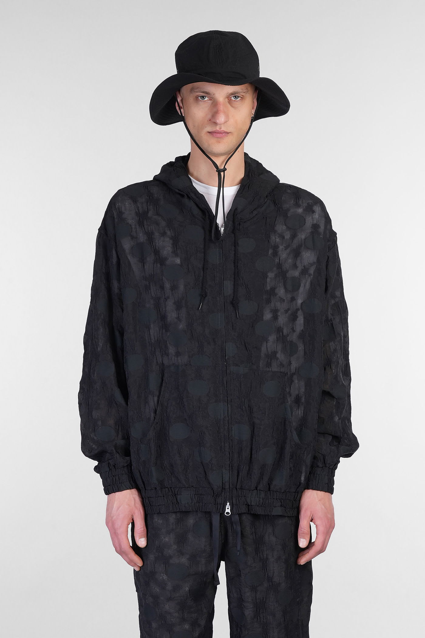 Shop Needles Casual Jacket In Black Polyamide Polyester