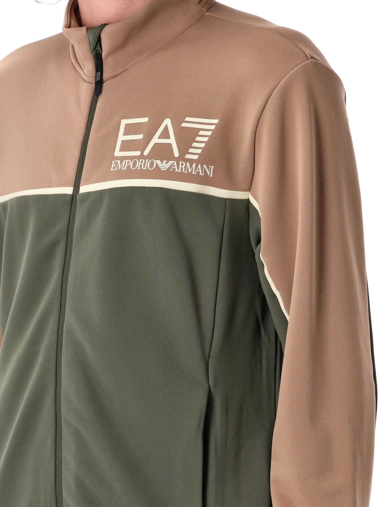 Shop Ea7 Logo Tracksuit In Grey