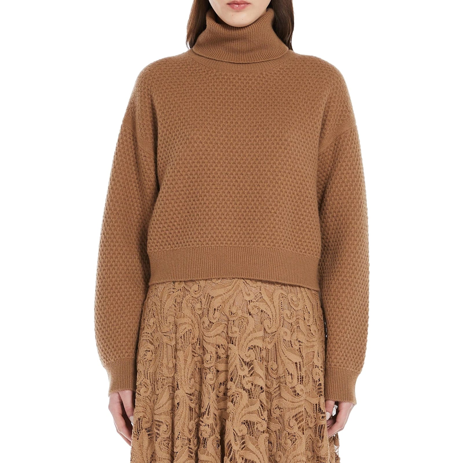 Max Mara Studio Cashmere Sweater In Brown