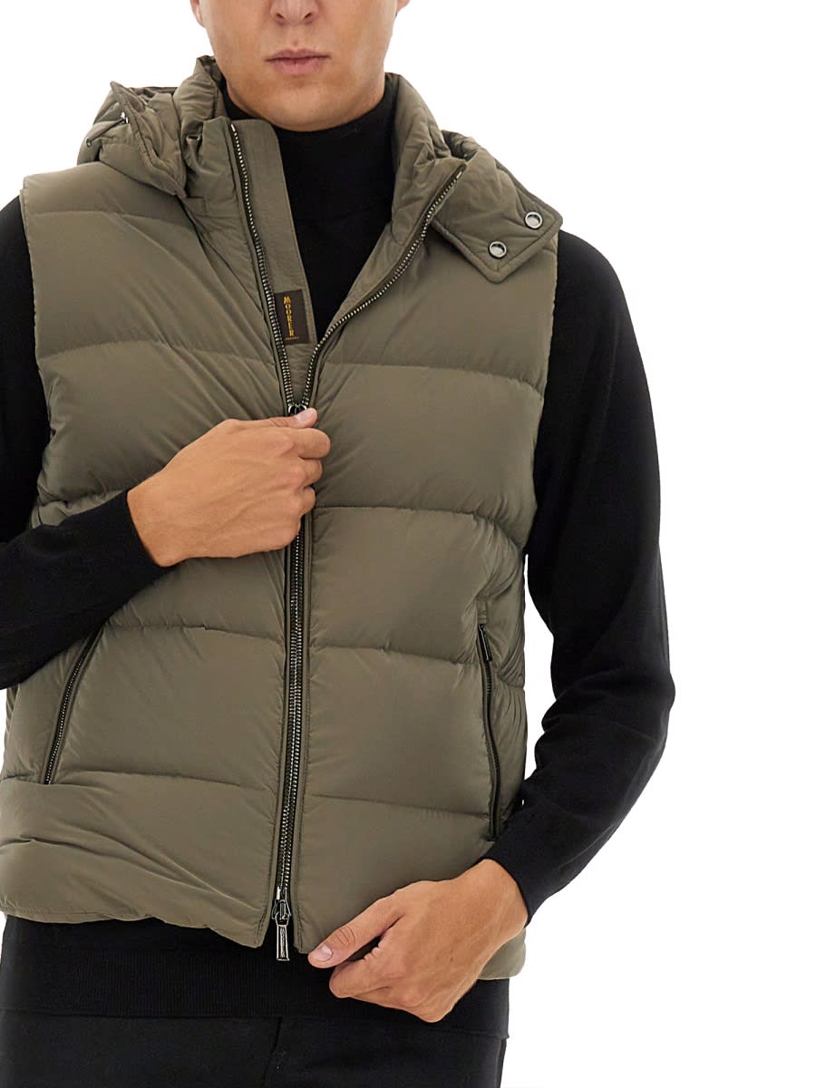 Shop Moorer Fire Padded Vest In Green