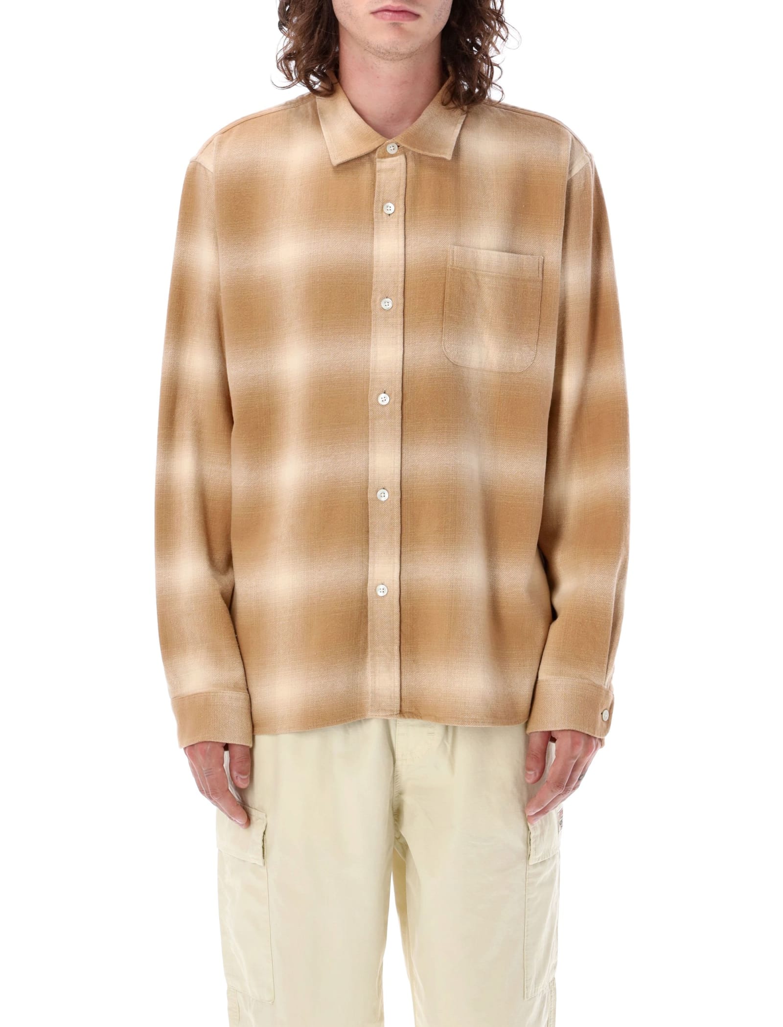 Stussy Bay Plaid Shirt In Beige | ModeSens