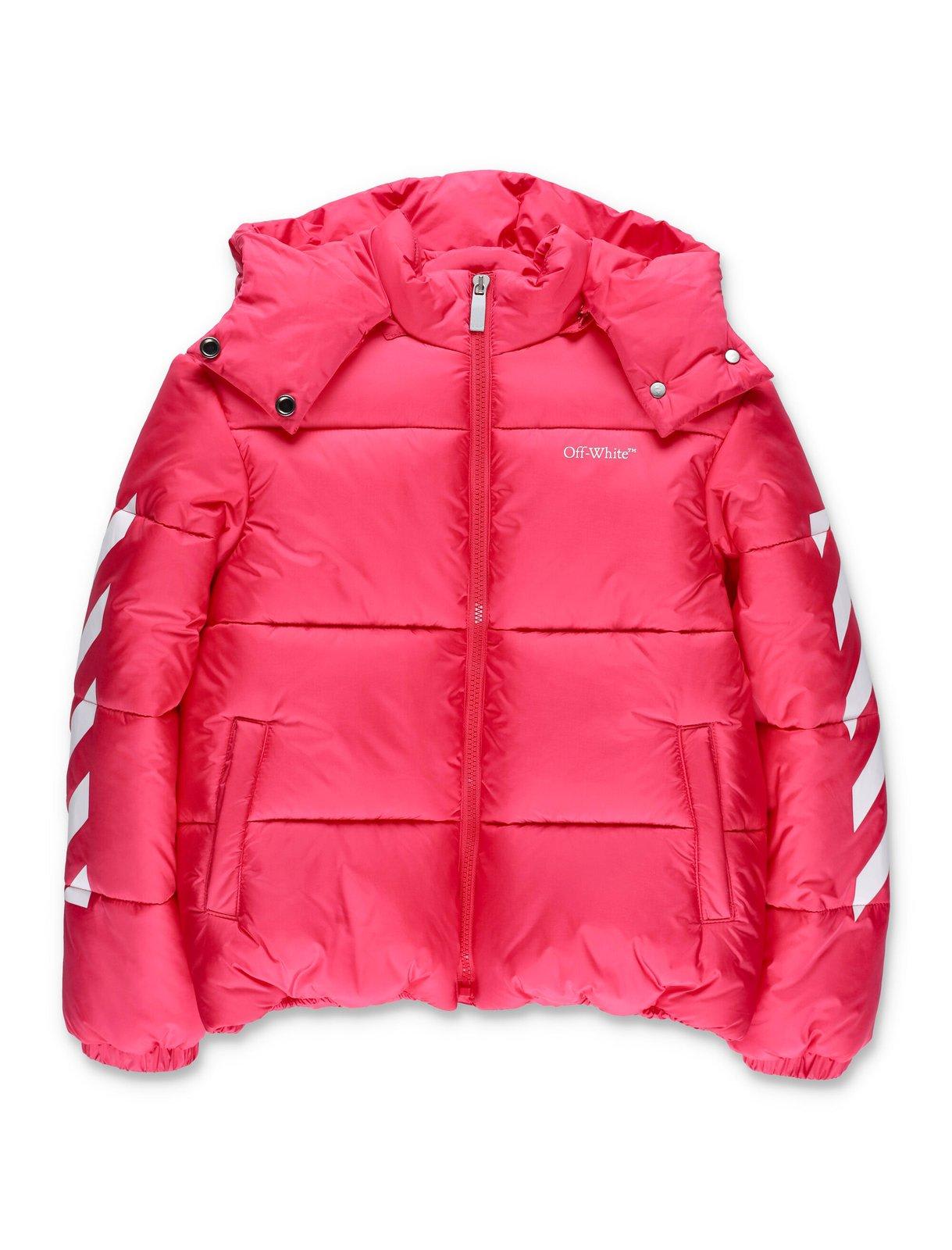 OFF-WHITE BOOKISH ZIP-UP PUFFER JACKET