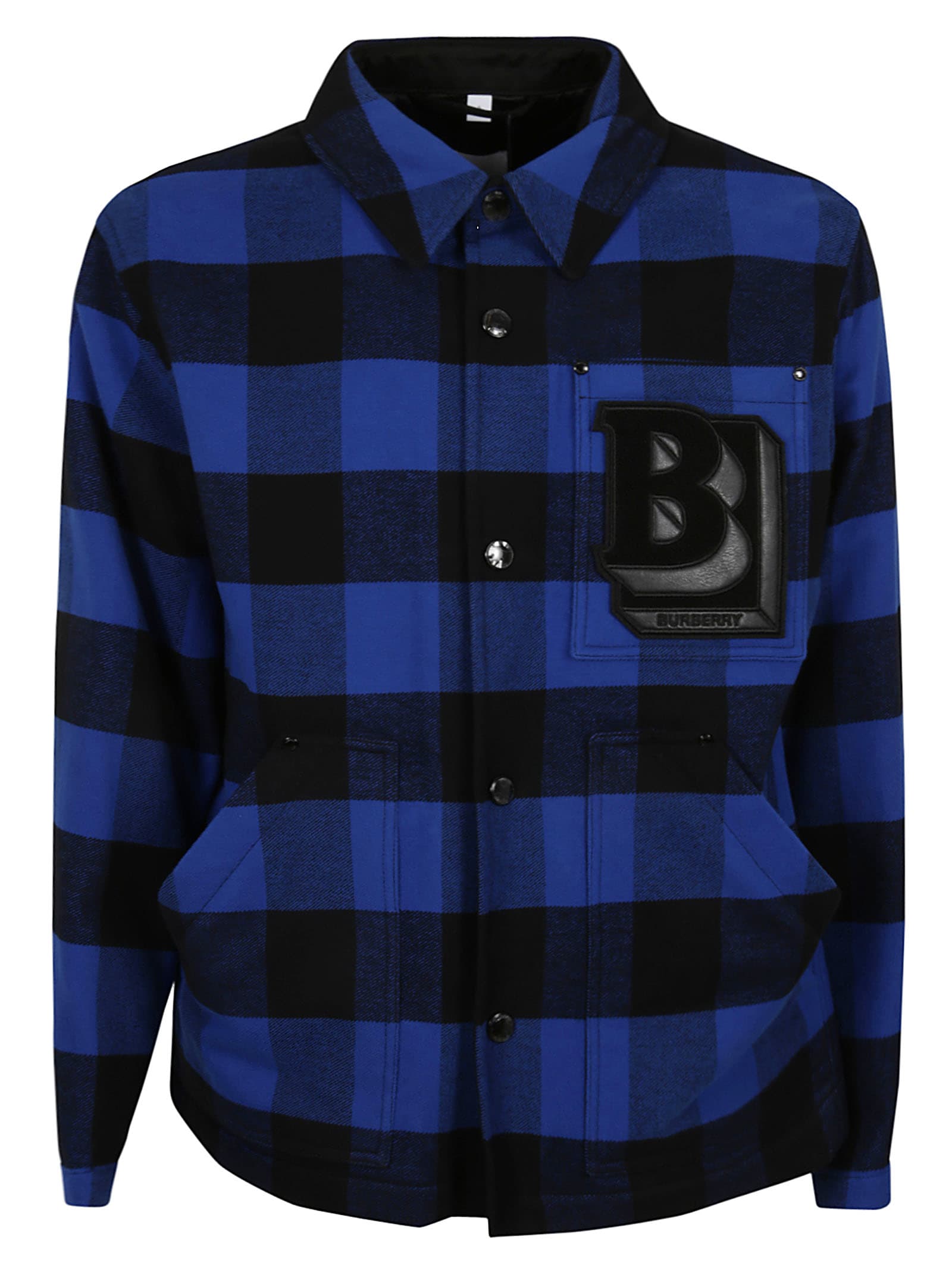 Burberry Check Shirt In Oceanic Blue