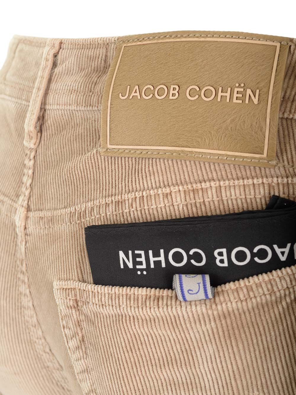 Shop Jacob Cohen Nick Slim Trousers In Beige