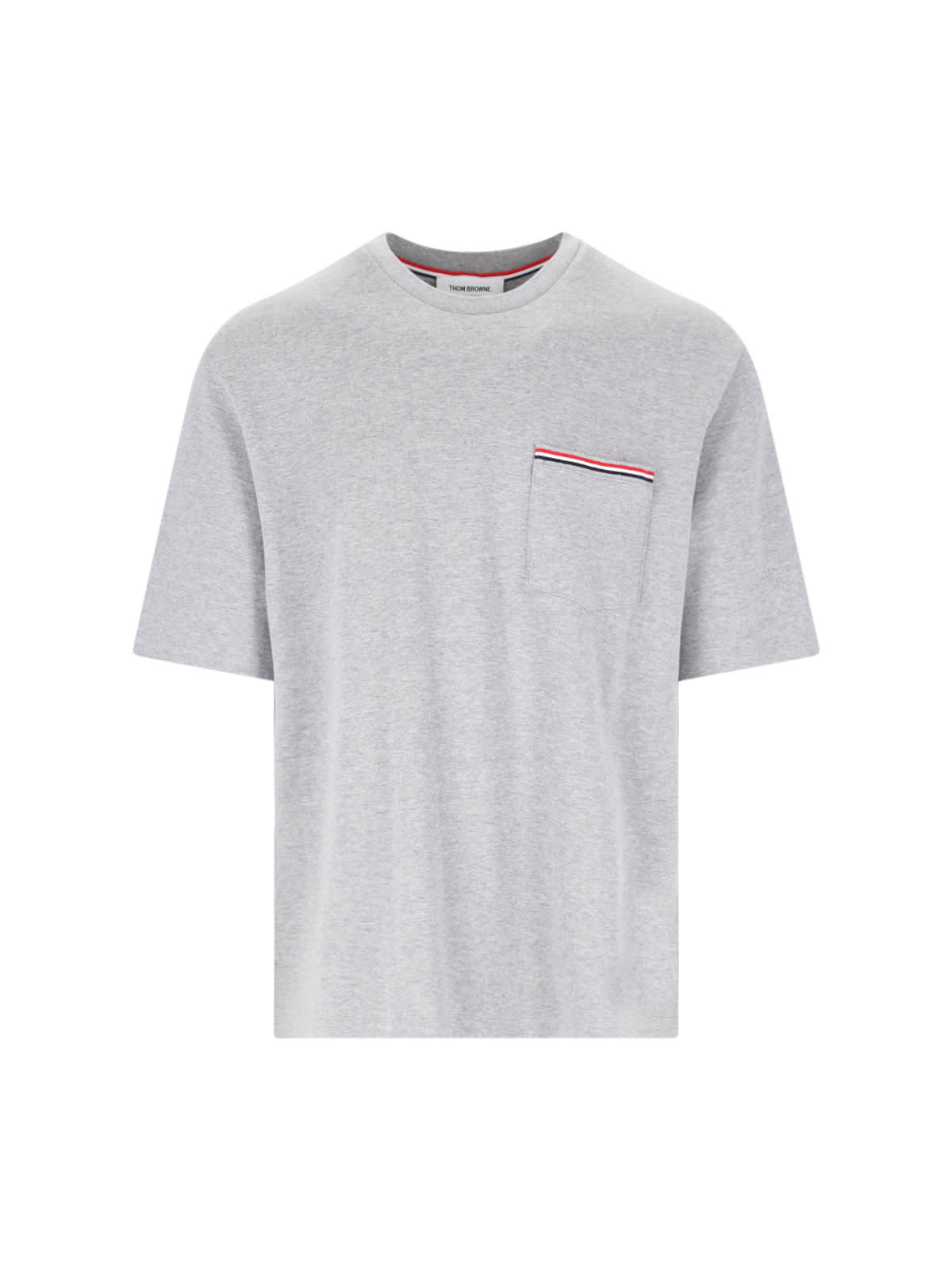 Shop Thom Browne Oversized T-shirt In Gray