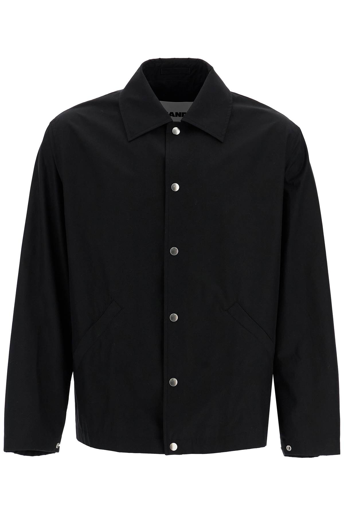 Shop Jil Sander Cotton Logo Overshirt With In Black (black)