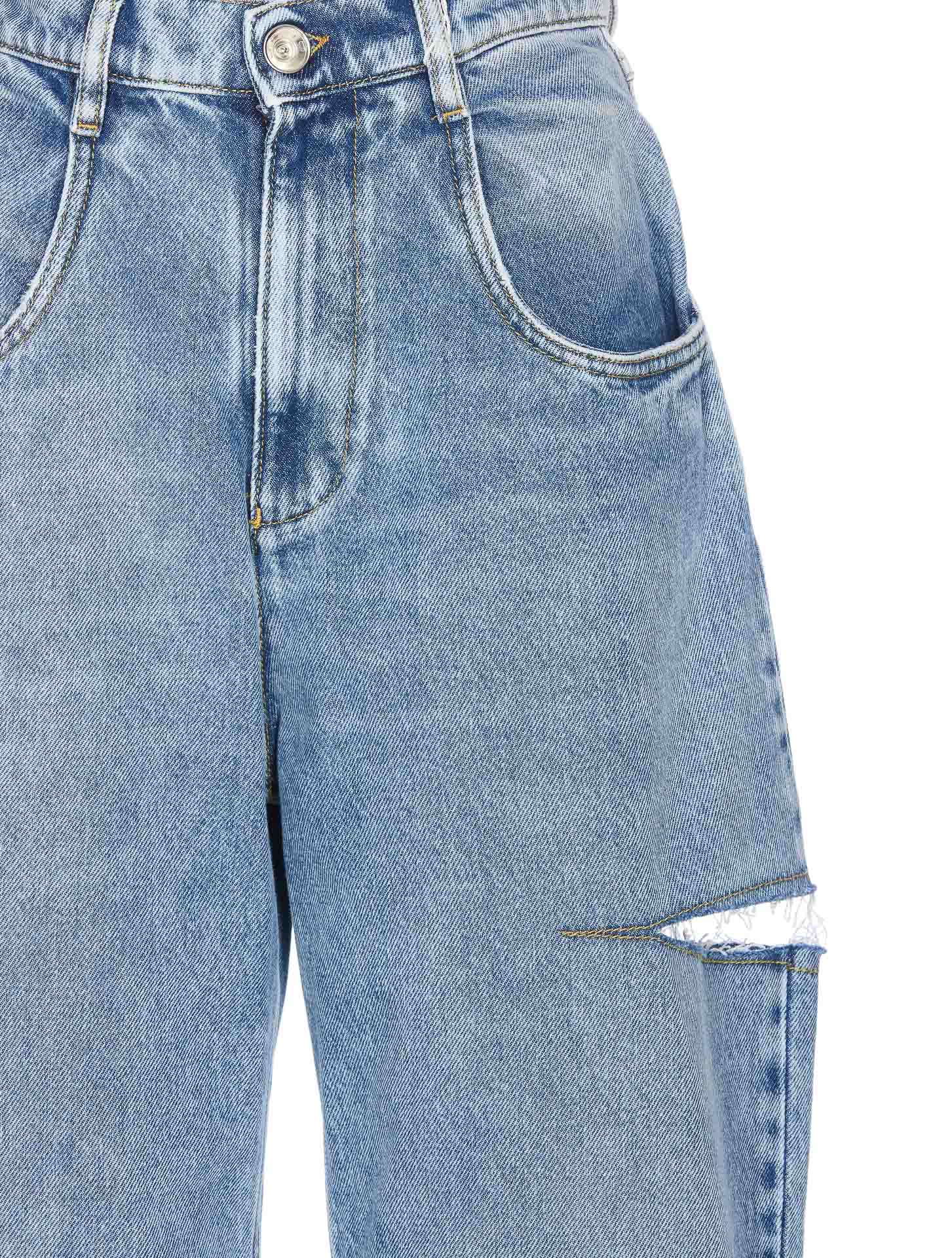 Shop Maison Margiela Denim Jeans In Clear Blue